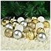 Palle Di Natale Con Ganci Infrangibili Oro Argento Bianco 6 Cm 20 Pz - Foto miniatura 5