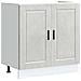 Mobiletto per lavabo Porto 2 pcs Grigio 80 x 46 x 84.5 cm - Foto miniatura 4