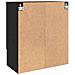 Armadietto a muro Rovere nero 60 x 31 x 70 cm Legno multistrato - Foto miniatura 8
