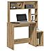Scrivania Mensole Rovere Artigianale 100x45x140 cm Truciolato - Foto miniatura 2