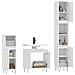 Set di Mobili da Bagno 3 pz Bianco in Legno Multistrato - Foto miniatura 4