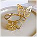 Set Di 2 Fermatenda In Metallo A Forma Di Farfalla E Fiore - Elegante Decorazione Per Finestre Gold - Foto miniatura 3