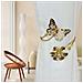 Set Di 2 Fermatenda In Metallo A Forma Di Farfalla E Fiore - Elegante Decorazione Per Finestre Gold - Foto miniatura 4