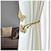 Set Di 2 Fermatenda In Metallo A Forma Di Farfalla E Fiore - Elegante Decorazione Per Finestre Gold - Foto miniatura 5
