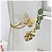 Set Di 2 Fermatenda In Metallo A Forma Di Farfalla E Fiore - Elegante Decorazione Per Finestre Gold - Foto miniatura 6