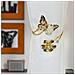 Set Di 2 Fermatenda In Metallo A Forma Di Farfalla E Fiore - Elegante Decorazione Per Finestre Gold - Foto miniatura 7