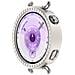 Custodia In Pc Con Diamanti Compatibile Con Huawei Watch Gt6 41mm - Cover Protettiva Traforata Argento - Foto miniatura 2