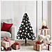 Albero di Natale artificiale con luci integrate Nero 120 cm PVC - Foto miniatura 2