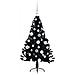 Albero di Natale artificiale con luci integrate Nero 120 cm PVC - Foto miniatura 4