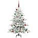 Albero di Natale Artificiale con Rami Pieghevoli Bianco 150 cm - Foto miniatura 3