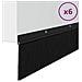 Spazzole per porte a vite 6 pcs Nero 100 cm Lega di alluminio - Foto miniatura 3
