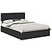 Letto con Contenitore Nero 140 x 190 cm Legno multistrato - Foto miniatura 1