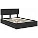 Letto con Contenitore Nero 140 x 190 cm Legno multistrato - Foto miniatura 4