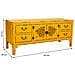 Credenza In Legno Gialla 120x40x50 - Foto miniatura 8