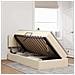 Letto con contenitore e LED con led Crema 90 x 190 cm Tessuto - Foto miniatura 4