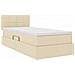 Letto con contenitore e LED con led Crema 90 x 190 cm Tessuto - Foto miniatura 6