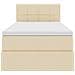 Letto con contenitore e LED con led Crema 90 x 190 cm Tessuto - Foto miniatura 8