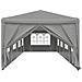 Tenda Party 1200 x 300 x 255 cm Grigio Chiaro PE e Acciaio - Foto miniatura 2
