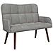 Sofa a Due Posti Grigio chiaro 115 x 61 x 87 cm Velluto - Foto miniatura 1