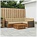 Set di divani da esterno con cuscino 5 pcs Naturale e Beige - Foto miniatura 2