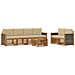 Set di divani da esterno con cuscino 7 pcs Naturale e Beige - Foto miniatura 1