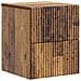 Mobiletto da notte a muro 2 pcs Legno antico 33 x 34,5 x 40 cm - Foto miniatura 3