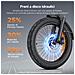 L20 3.0 Boost Bicicletta elettrica pieghevole 250W, coppia 75Nm, autonomia fino a 135 km, batteria 48V 13,5Ah, ammortizzazione completa, freni idraulici, velocità massima 25 km /h, Oro - Foto miniatura 10