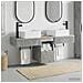 Set di mobili per il bagno 3 pz Grigio Cemento - Foto miniatura 6
