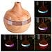 Umidificatore Legno Diffusore Aromi Led Colorato Luce Notturna Per Casa Ufficio Auto Terme Yoga Stanza Bambino Usb 300ml - Foto miniatura 2