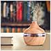Umidificatore Legno Diffusore Aromi Led Colorato Luce Notturna Per Casa Ufficio Auto Terme Yoga Stanza Bambino Usb 300ml - Foto miniatura 3