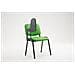 Sedia Visitatore Ken con Tavolino Richiudibile E Seduta in Similpelle I Sedia Ospite Imbottita Riunioni E Conferenze con Telaio in Metallo Verde - Foto miniatura 4