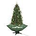 Albero Di Natale Con Neve E Base A Ombrellone Verde 190 Cm - Foto miniatura 5