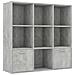 Libreria Grigio Cemento 98x30x98 cm in Legno Multistrato - Foto miniatura 2