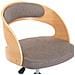Sedia Da Ufficio Girevole Talpa In Legno Piegato E Tessuto - Foto miniatura 7