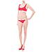 Bralette Donna In Cotone Stretch Rosso - Foto miniatura 2