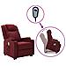 Poltrona Alzapersona Rosso Vino Similpelle - Foto miniatura 1