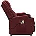 Poltrona Alzapersona Rosso Vino Similpelle - Foto miniatura 4