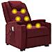Poltrona Alzapersona Rosso Vino Similpelle - Foto miniatura 6