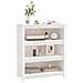 Libreria Bianca 80x35x97 Cm In Legno Massello Di Pino - Foto miniatura 3