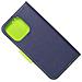 Custodia A Libro Book Case Per Apple Iphone 15 Pro Navy-lime - Foto miniatura 3