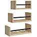Set Mensole Parete Con Aste 3pz Rovere Sonoma Legno Multistrato - Foto miniatura 2