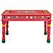 Tavolino Salotto Rosa Dipinto A Mano Legno Massello Mango - Foto miniatura 2