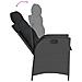 Set Da Bistrò 3 Pz Con Cuscini Nero In Polyrattan - Foto miniatura 7