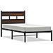 Giroletto Senza Materasso Con Testiera Rovere Marrone 100x190cm - Foto miniatura 2
