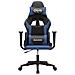 Sedia da Gaming Massaggiante Nero e Blu in Similpelle - Foto miniatura 2
