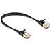 Cavo di rete RJ45 Cat. 6A maschio-maschio con chiusura robusta e cavo piatto grezzo Cat. 7 U /FTP da 0,3 m nero - Foto miniatura 1
