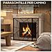 Parascintille per Camino Pieghevole a 3 Pannelli in Acciaio con Design Geometrico, 135x1.2x85cm, Nero - Foto miniatura 6