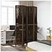 Divisorio Ambienti 4 Pannelli Marrone Scuro Massello Paulownia - Foto miniatura 3
