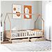 Giroletto Bambini con Cassetti 90x200 cm Legno Massello di Pino - Foto miniatura 5