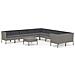 Set Divani Da Giardino 11 Pz Con Cuscini In Polyrattan Grigio - Foto miniatura 1
